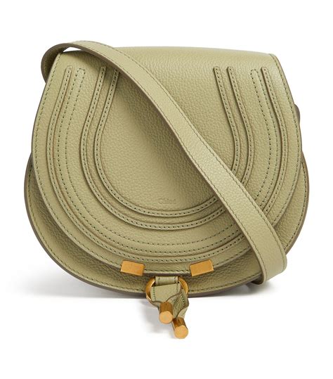 chloe marcie saddle small green|chloe marcie mini crossbody bag.